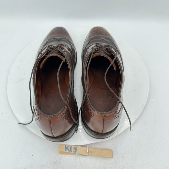 Allen Edmonds Hinsdale Men Size 8.5D Brown Leather Wingtip Derby Dress Shoes - Picture 9 of 12